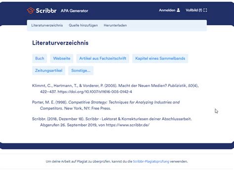 literaturverzeichnis generator kostenlos